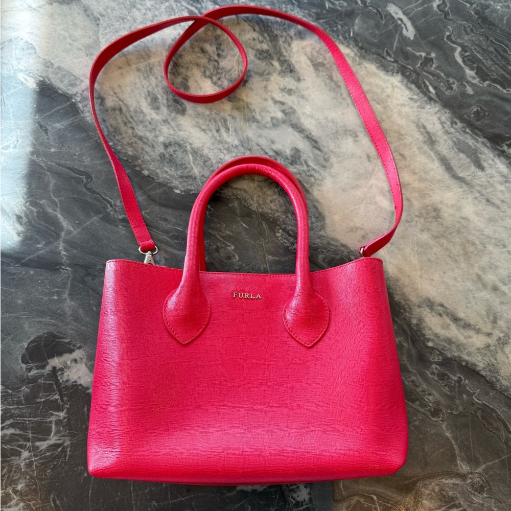 Furla Pink / Red Crossbody Bag